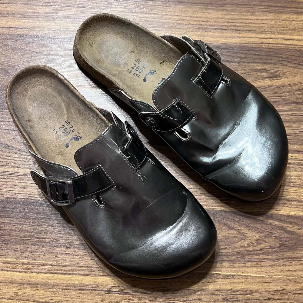 Betula by Birkenstock Patent Leather Clog Mules